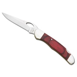 Rosewood Locking Cowhand Knife 3 3/4 W/ Pocket Clip