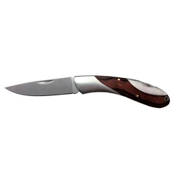 Brown Dog pocket knife, 3" S/S blade , wood--like handle