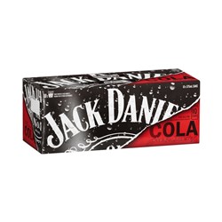 Jack Daniels & Cola 10 Pk 375ml Can