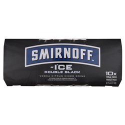 Smirnoff Ice D/Black 10Pk 375ml