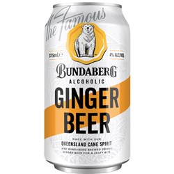 Bundaberg Alcoholic Ginger Beer 4% 375ml Can 