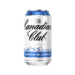 Canadian Club Soda & Lime 4.8% 375ml Can