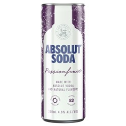 Absolut Passionfruit & Soda 250ml Can