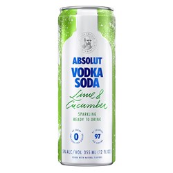 Absolut Lime & Soda 250ml Can