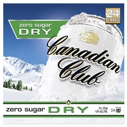 Canadian Club & Dry Zero 24x375ml Can Cube