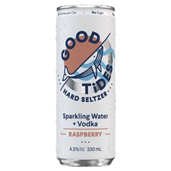 Good Tides Raspberry Seltzer 330ml