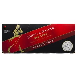 Johnnie Walker Red & Cola 4.6% 10Pk 375ml